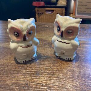 Vintage Shawnee pottery winking owl salt and pepper shakers
